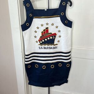 Sideffects 90’s Nautical SS Barbados Sweater Dress Nwt Size Medium